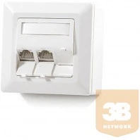 Keline 601143-AP-KEJ-C6-S-TL-3 601143-AP + KEJ-C6-S-TL(3) Modulo50 outlet, Category 6, 3xRJ45/s, wall kép