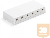 Keline KE-SMB06-W-KEJ-C6-U-TL-6 ke-smb06-w + kej-c6-u-tl(6) falon kívüli doboz kategória 6, 6xrj45/u kép