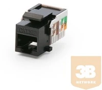 Keline KEJ-C5E-U-BK Keystone jack, kategória 5e, rj45/u kép