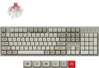 Keychron C2PX-M1Z-HU_90 C2 pro 8k usb-c magyar super red mechanikus billentyűzet szürke (bontott!) kép