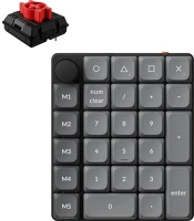 Keychron K0M-H1 k0 max bluetooth / vezeték nélküli milk pom red mechanikus numerikus kép