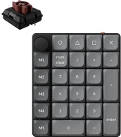 Keychron K0M-H3 k0 max bluetooth / vezeték nélküli milk pom brown mechanikus numerikus kép