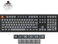 Keychron K10M-H3Z-HU K10 max bluetooth usb magyar  super brown mechanikus billentyűzet fekete kép