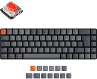 Keychron K7-E1-UK Keychron k7 optical rgb backlight red switch keyboard-iso version billentyűzet kép