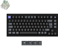 Keychron Q1HW-M1P-HU Q1 he 8k usb magyar ultra-fast lime magnetic mechanikus billentyűzet fekete kép