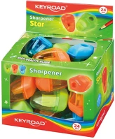 Keyroad kr970972 Hegyező 1 lyukú tartályos 24 db/display keyroad starfish vegyes színek