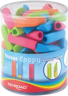 Keyroad KR970999 Radír, ceruzavégre pvc mentes 72 db/display  cappy vegyes színek kép