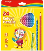 Keyroad KR971277 Színes ceruza készlet háromszögletű  24 klf. szín kép