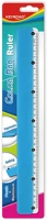 Keyroad KR971312 Vonalzó 30 cm, fém skálával  colour bar vegyes színek kép