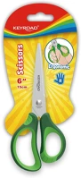 Keyroad KR971551 Olló, 15 cm, hegyes, 1 db/bliszter,  soft grip, vegyes színek kép