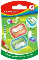 Keyroad kr972116 Hegyező 1 lyukú fedeles 2 db/bliszter keyroad seed vegyes színek