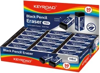 Keyroad KR972789 Radír, 30 db/display,  tec black, fekete kép