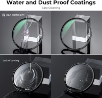 K&f concept KF-01-986 Nano-x series, b270, hd, mcuv szűrő, vízlepergető, karcálló, 62mm kép