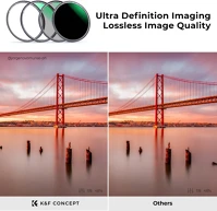 K&f concept KF-1623 mágneses adapter + mcuv + cpl  + nd1000 szűrő, vízlepergető, karcálló kép