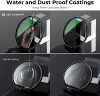 K&f concept KF-1625 mágneses adapter + mcuv + cpl  + nd1000 szűrő, vízlepergető, karcálló kép