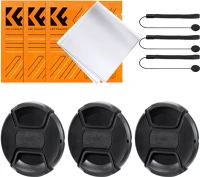 K&f concept KF-1993 3db objektívvédő sapka zsinórral + 3db törlőkendő, 58mm kép