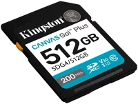 Kingston 200R C10 UHS-I U3 V30 Memóriakártya sdxc 512gb canvas go plus gen4 200r c10 uhs-i u3 v30 kép