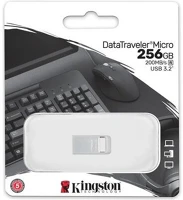 Kingston DTMC3G2/256GB 256gb dt micro usb3.2 silver kép