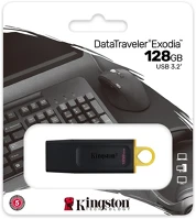 Kingston DTX/128GB 128gb data traveler exodia usb-a 3.2 gen1 pendrive fekete-sárga kép