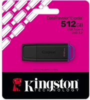 Kingston DTXG2/512GB 512gb datatraveler exodia g2 usb-a 3.2 gen1 pendrive fekete-lila kép