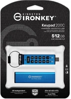 Kingston IKKP200/512GB 512gb ironkey keypad 200, fips 140-3 lvl 3 (pending) aes-256 encrypted kép