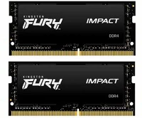 Kingston KF432S20IBK2/16 16gb 3200mhz ddr4 fury cl20 sodimm 2x8gb impact - kép