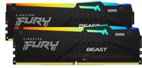 Kingston KF556C36BBEAK2-32 32gb ddr5 5600mhz kit(2x16gb) fury beast rgb black kép