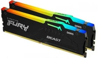 Kingston KF556C36BBEAK2-64 64gb ddr5 5600mhz kit(2x32gb) fury beast rgb black kép