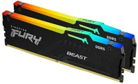 Kingston KF560C36BBEAK2-64 64gb ddr5 6000mhz kit(2x32gb) fury beast rgb black kép