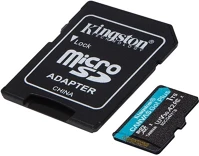 Kingston SDCG4/1TB canvas go! plus (gen4) memóriakártya microsdxc u3 v30 a2 200mb/s 1tb + kép