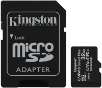 Kingston SDCS2/32GB 32gb microsdhc canvas select plus class 10 100r a1 c10 card + adapterrel kép