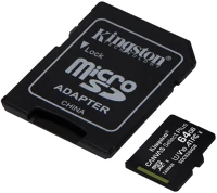 Kingston SDCS2_64 SDCS2/64 Canvas Select Plus microSDHC kártya adapterrel, 64GB, Class 10, 100 kép