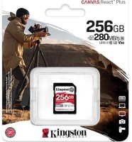 Kingston V60 UHS-II CLASS10 U3 V60 SDXC Canvas react plus uhs-ii 280r/150w u3 v60 256gb kép