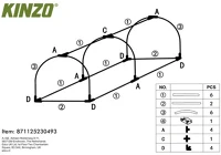 Kinzo garden 30493 Melegház alagút 130 x 60 x 50 cm kép