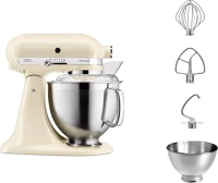 Kitchenaid 5KSM185PSEAC Artisan prémium konyhai robotgép 4,8l - krém kép