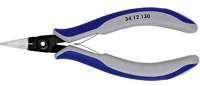 Knipex 34 12 130 Precíziós elektronikai markoló fogó, 135 mm, lapos és széles, kép