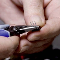 Knipex 34 22 130 Precíziós elektronikai markoló fogó, 135 mm, lapos és kerek, kép