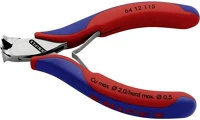 Knipex 64 12 115 Elektronikai homlokcsípőfogó, lágy/közepes/kemény huzal max.: o 2/0,8/0 kép