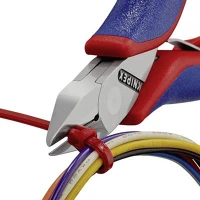 Knipex 77 42 115 Elektronikai oldalcsípőfogó, lágy/közepes huzal max.: o 1,3/0,8 mm, kép