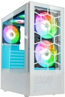 Kolink OBSERVATORY MX GLASS ARGB WHITE Observatory mx glass argb táp nélküli ablakos ház fehér kép