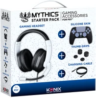 Könix KX-MY-PACK-ST-PS5 mythics ps5 kezdő csomag (fejhallgató + skin +thumb grips + töltő kábel), fekete kép