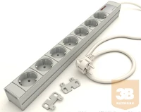 Kontaset 33000071 Di-strip compact hálózati elosztó 7db aljzattal, kapcsoló nélkül kép