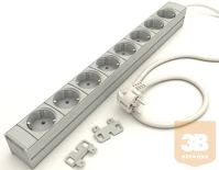 Kontaset 33000081 Di-strip compact hálózati elosztó 8db aljzattal, kapcsoló nélkül kép