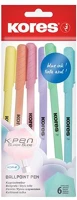 Kores 37066 Golyóstoll, 1,0 mm, kupakos, háromszögletű,  