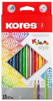 Kores 93310 színes ceruza készlet, háromszögletű, kores 