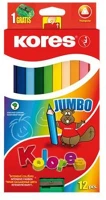 Kores COR_IK100712 színes ceruza készlet, háromszögletű, vastag, kores 