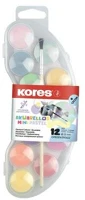 Kores COR_IK30103 Vízfesték, 12 darabos, 25 mm, ecsettel,  