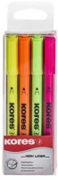 Kores COR_IK36240 Szövegkiemelő készlet, 0,5-3,5 mm, 4 különböző szín kép