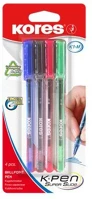 Kores COR_IK37154 golyóstoll készlet, 1,0 mm, kupakos, háromszögletű, kores 