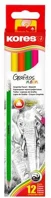 Kores COR_IK92306 Grafitceruza radírral, hb, háromszögletű,  